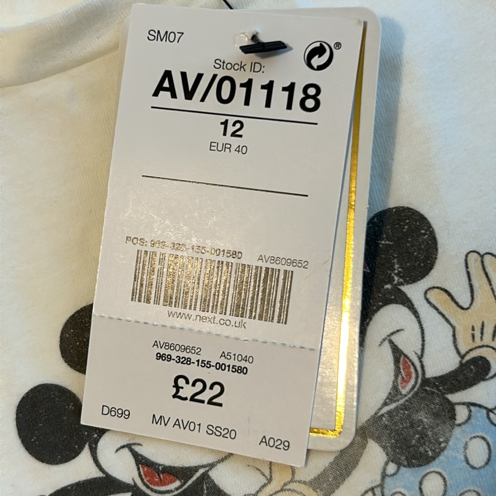 Disney Mickey & Minnie Vintage-Inspired Graphic Tee Size Eur 40 - Picture 6 of 12